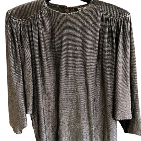 Vintage 80s  Miss Renfrew silver tunic dress with belt - Picture 11 of 17